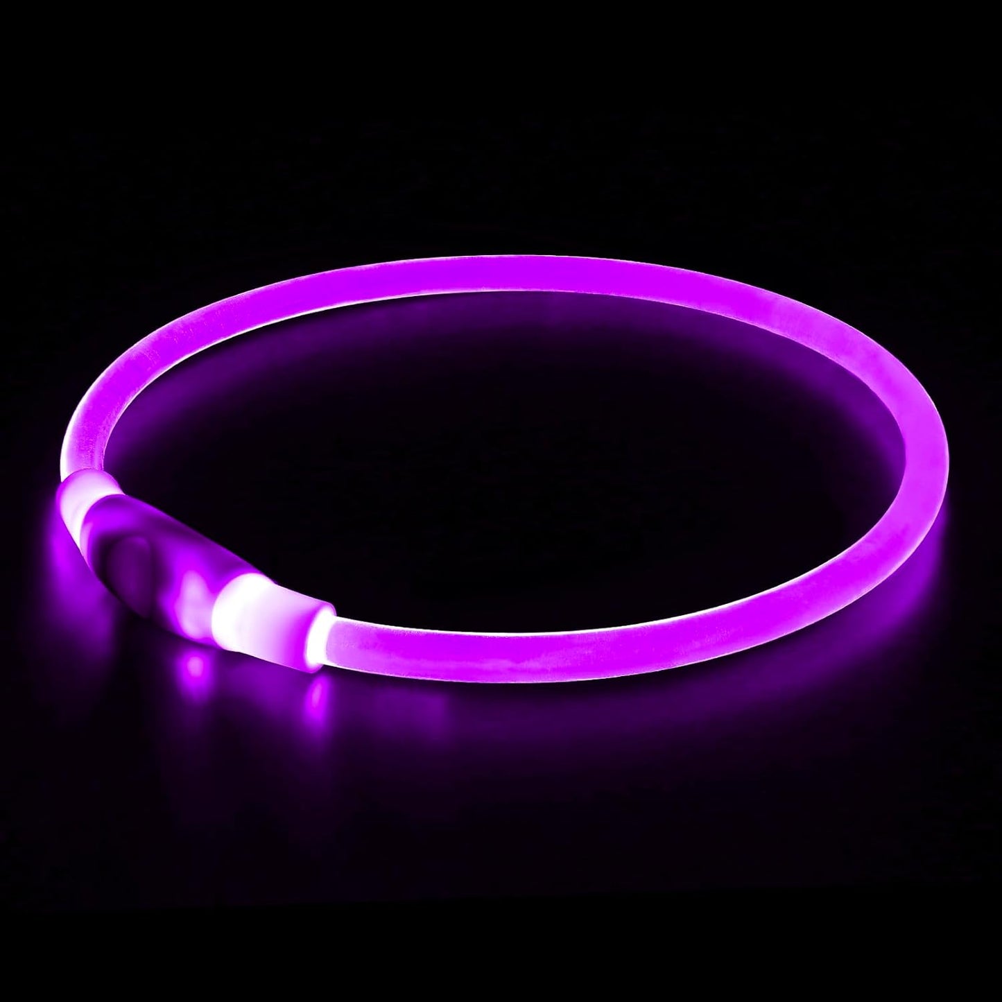 Light up Dog Collar, USB Rechargeable Flash Dog Necklace Light, Pet Safety Collar Makes Your Beloved Dogs Be Seen at Night for Small Medium Large Dogs(Blue)