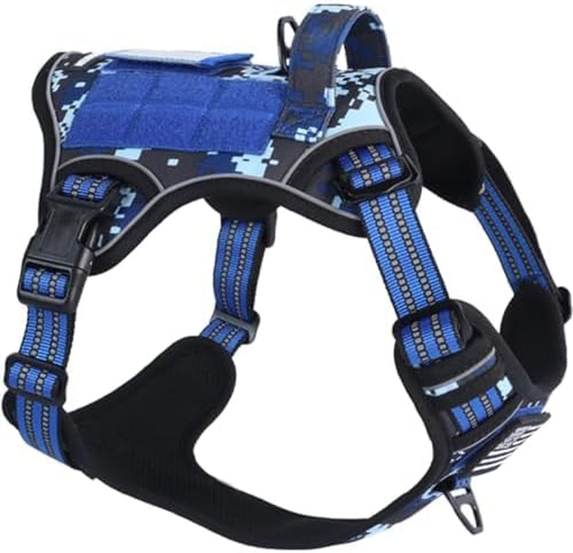 Tactical Dog Harness for Medium Dogs No Pull, Famous TIK Tok No Pull Dog Harness, Fit Smart Reflective Pet Walking Harness for Training, Adjustable Dog Vest Harness with Handle Pink Camo M