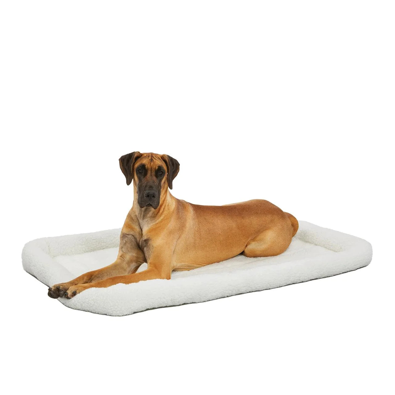 / Quiettime Gray Fleece, Plush Bolstered Bed/ Fits 30-Inch Crate/ Model-40230