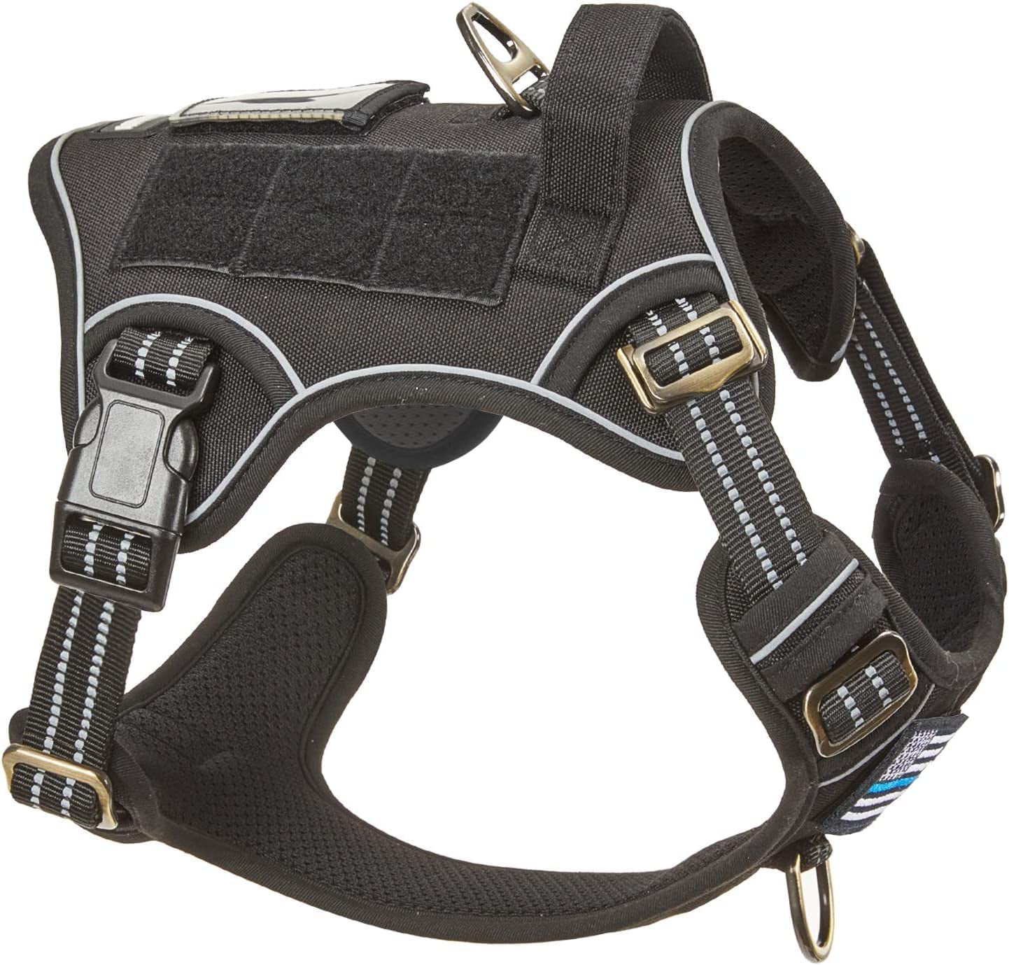 Tactical Dog Harness for Medium Dogs No Pull, Famous TIK Tok No Pull Dog Harness, Fit Smart Reflective Pet Walking Harness for Training, Adjustable Dog Vest Harness with Handle Pink Camo M