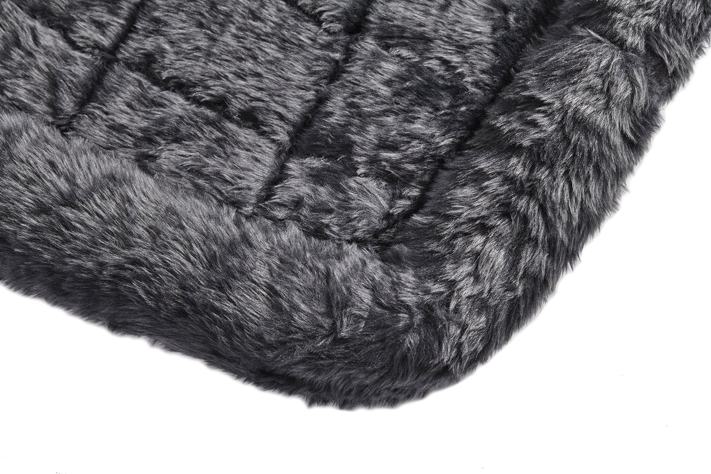 / Quiettime Gray Fleece, Plush Bolstered Bed/ Fits 30-Inch Crate/ Model-40230