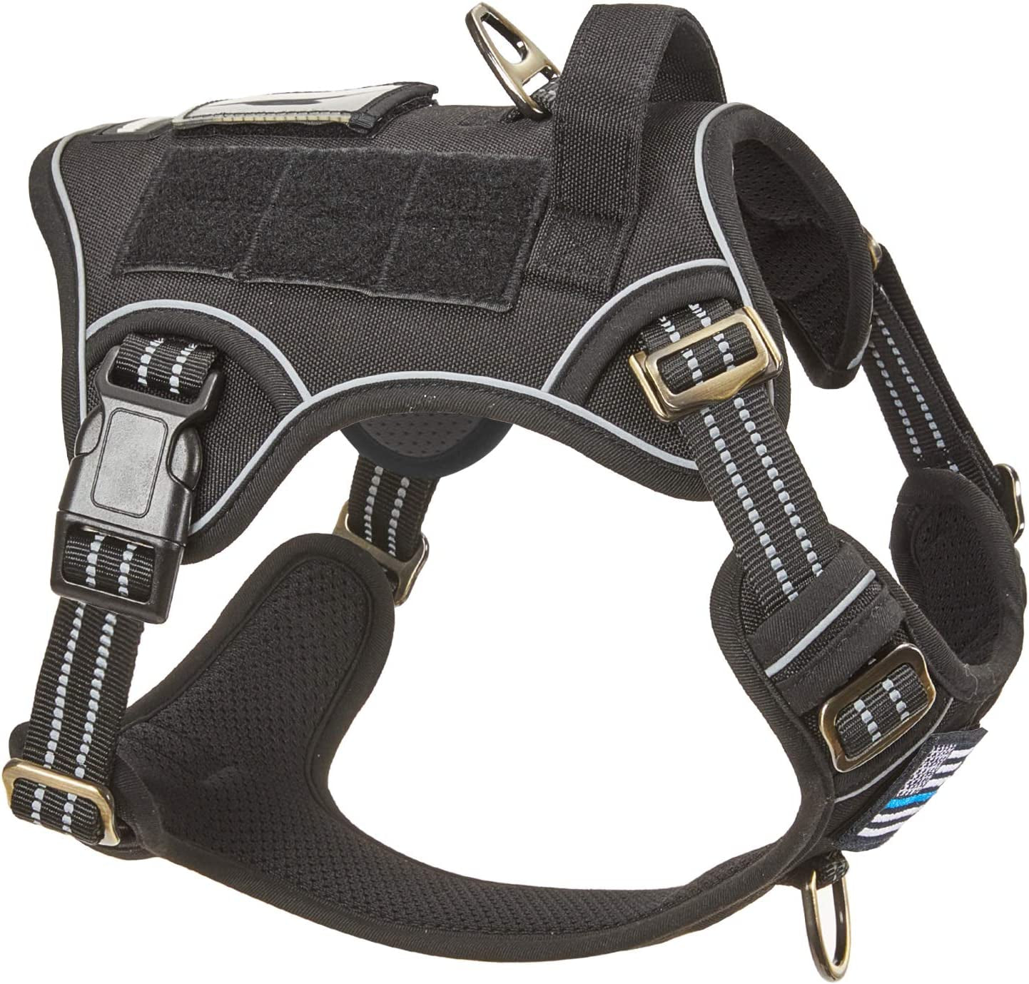 Tactical Dog Harness for Medium Dogs No Pull, Famous TIK Tok No Pull Dog Harness, Fit Smart Reflective Pet Walking Harness for Training, Adjustable Dog Vest Harness with Handle Pink Camo M