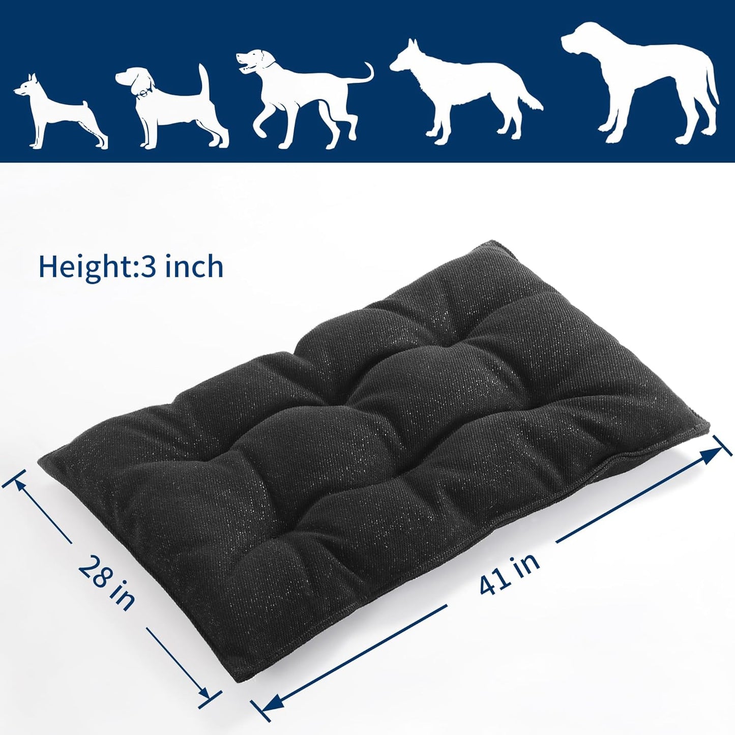 Indestructible Dog Beds Chew Proof Dog Crate Pad,Durable Dog Bed for Aggressive