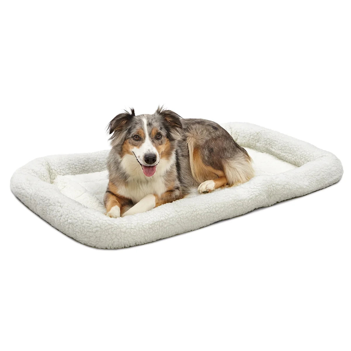 / Quiettime Gray Fleece, Plush Bolstered Bed/ Fits 30-Inch Crate/ Model-40230
