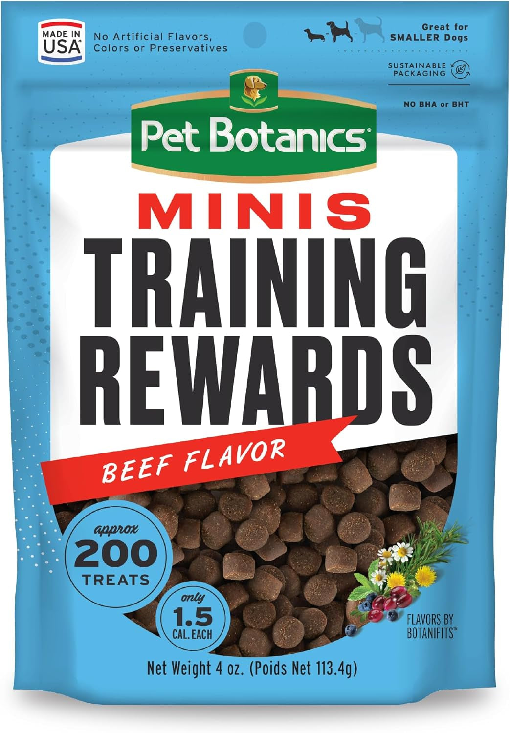 4 Oz. Pouch Training Reward Mini Soft & Chewy, Duck and Bacon Flavor, with 200 Treats per Bag, the Choice of Top Trainers