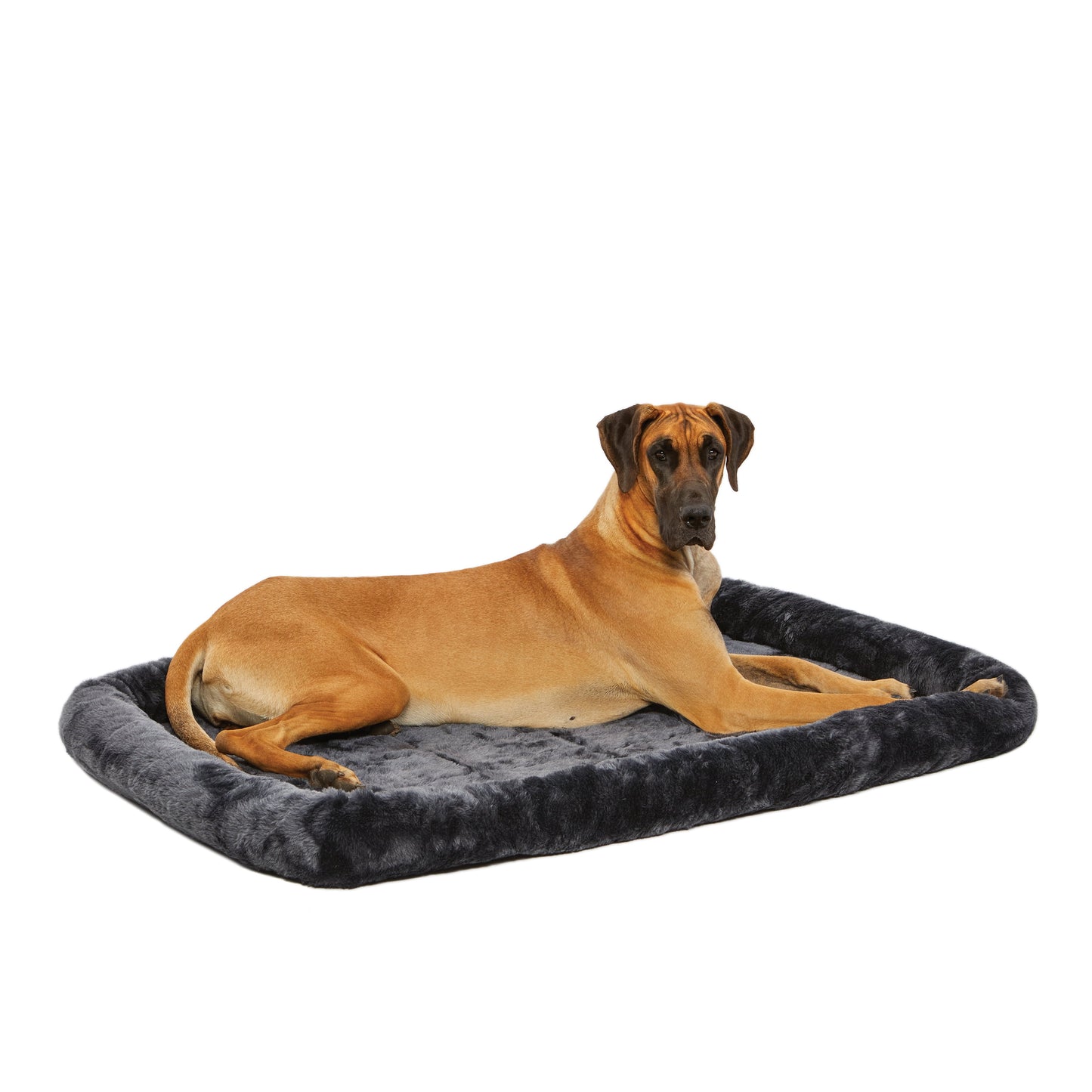 / Quiettime Gray Fleece, Plush Bolstered Bed/ Fits 30-Inch Crate/ Model-40230