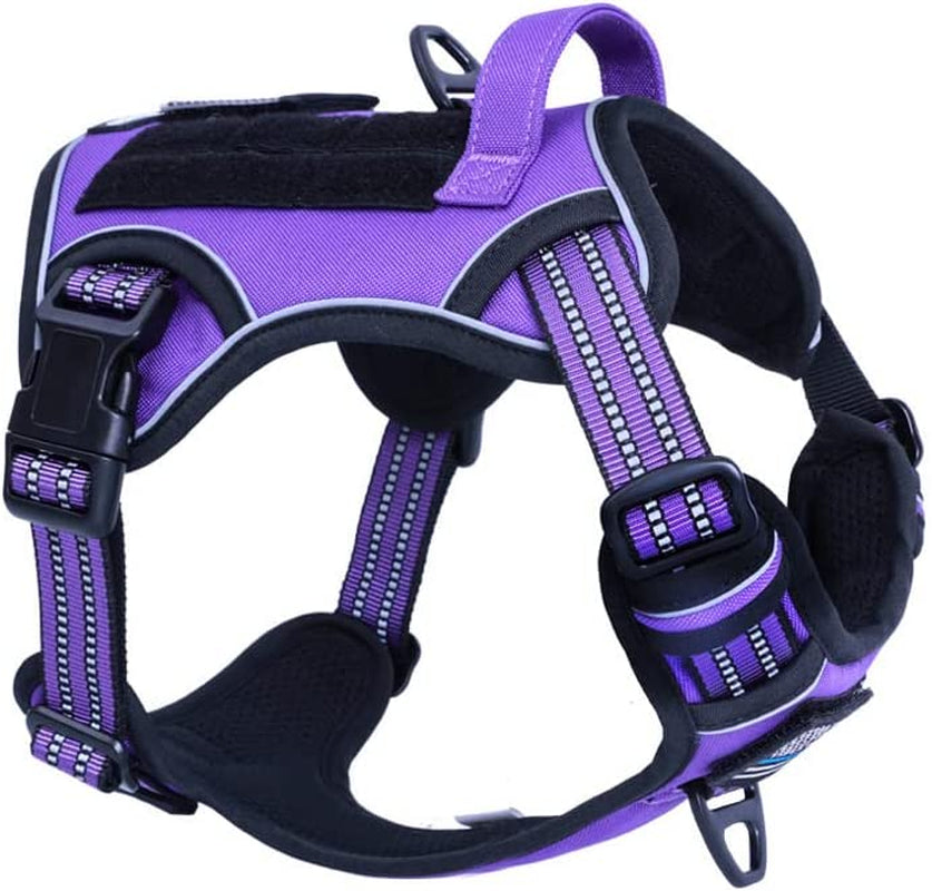 Tactical Dog Harness for Medium Dogs No Pull, Famous TIK Tok No Pull Dog Harness, Fit Smart Reflective Pet Walking Harness for Training, Adjustable Dog Vest Harness with Handle Pink Camo M