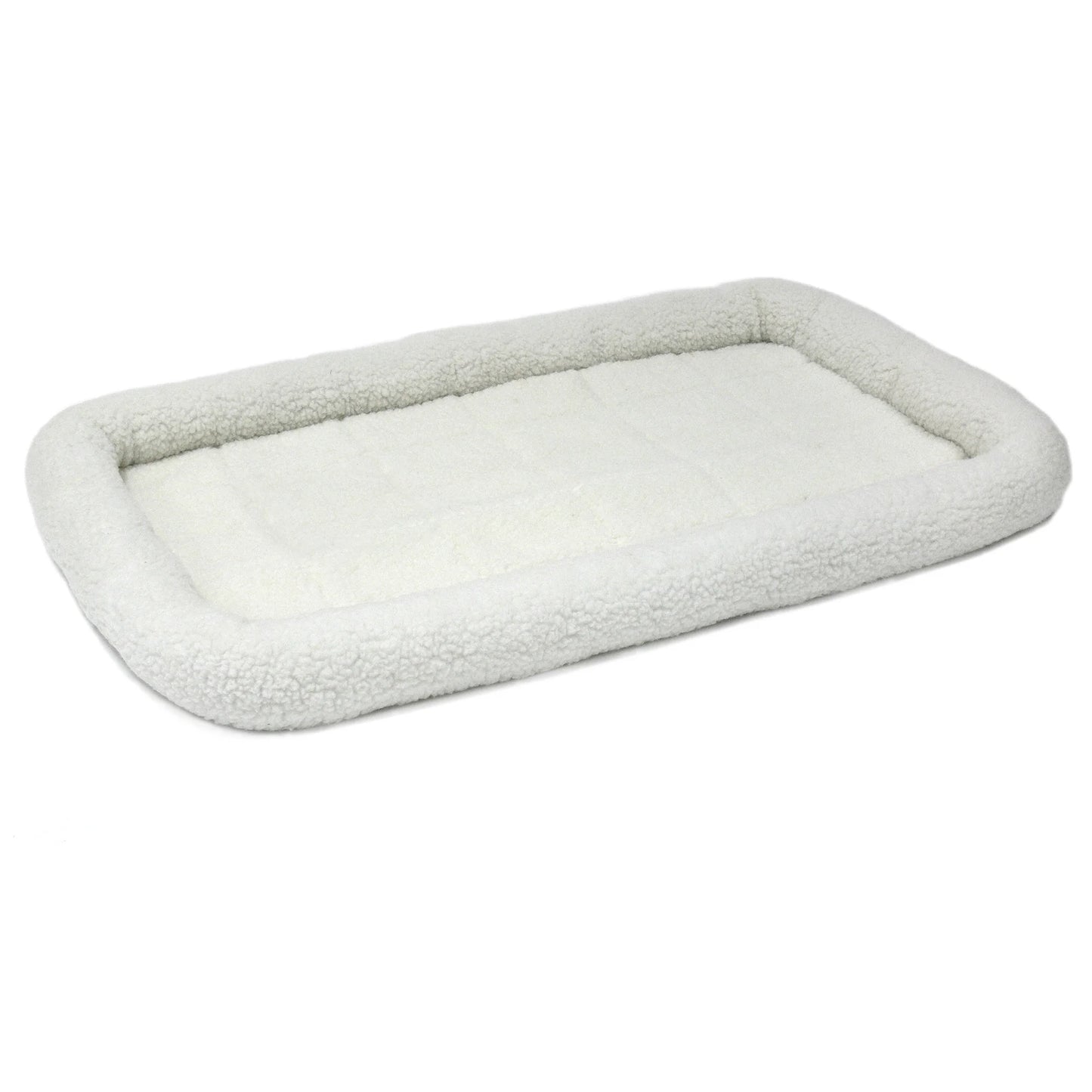 / Quiettime Gray Fleece, Plush Bolstered Bed/ Fits 30-Inch Crate/ Model-40230