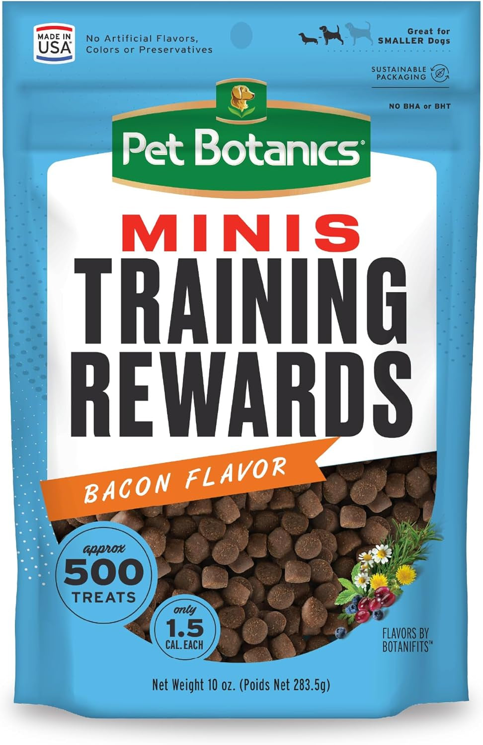 4 Oz. Pouch Training Reward Mini Soft & Chewy, Duck and Bacon Flavor, with 200 Treats per Bag, the Choice of Top Trainers
