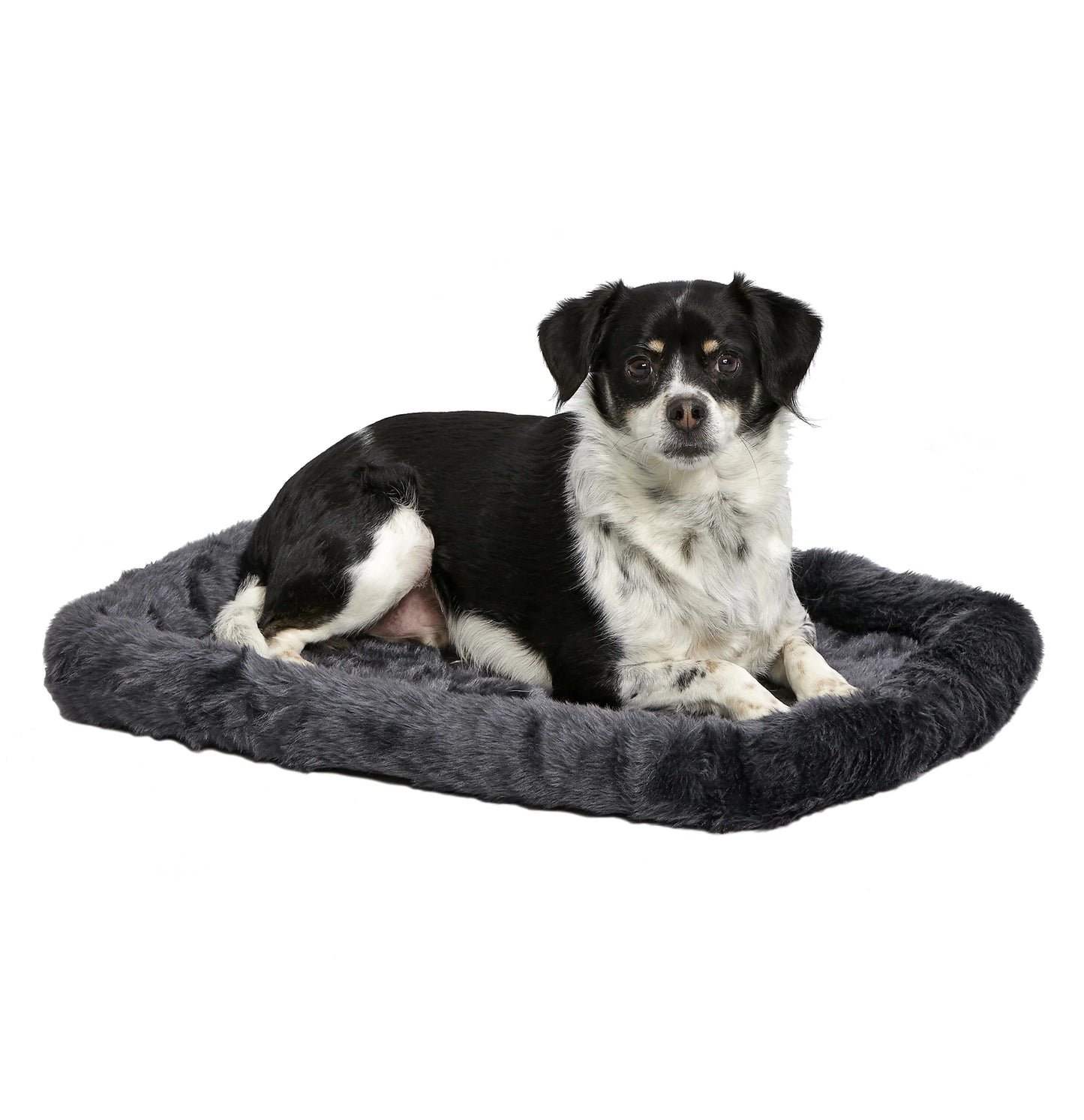 / Quiettime Gray Fleece, Plush Bolstered Bed/ Fits 30-Inch Crate/ Model-40230