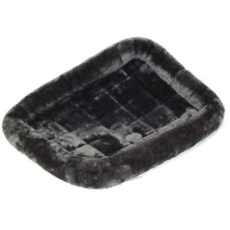 / Quiettime Gray Fleece, Plush Bolstered Bed/ Fits 30-Inch Crate/ Model-40230