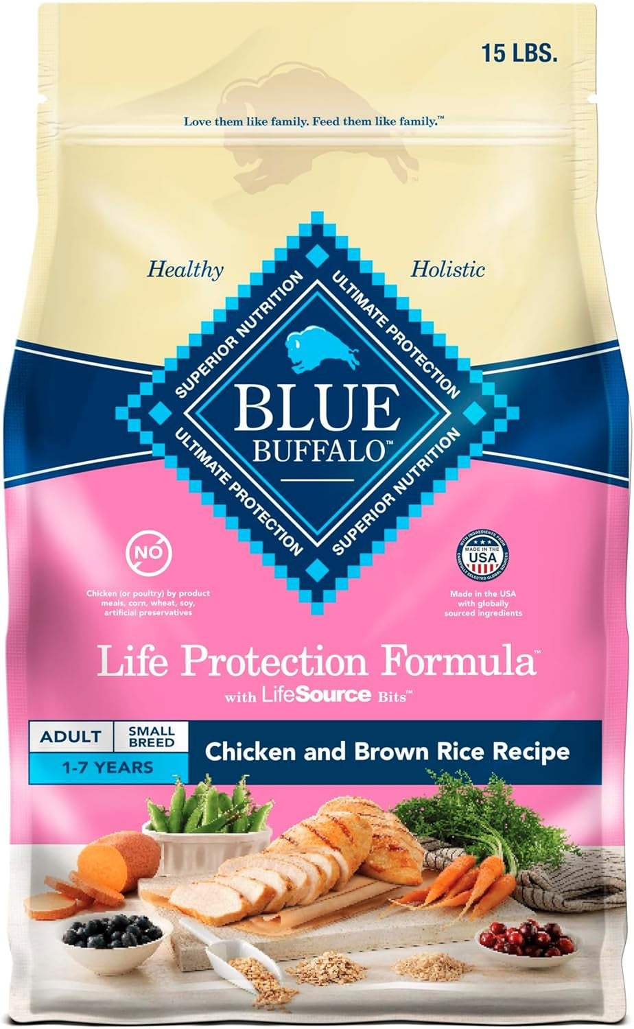 Life Protection Formula Natural Adult Small Breed Dry Dog Food, Chicken and Brown Rice 6-Lb