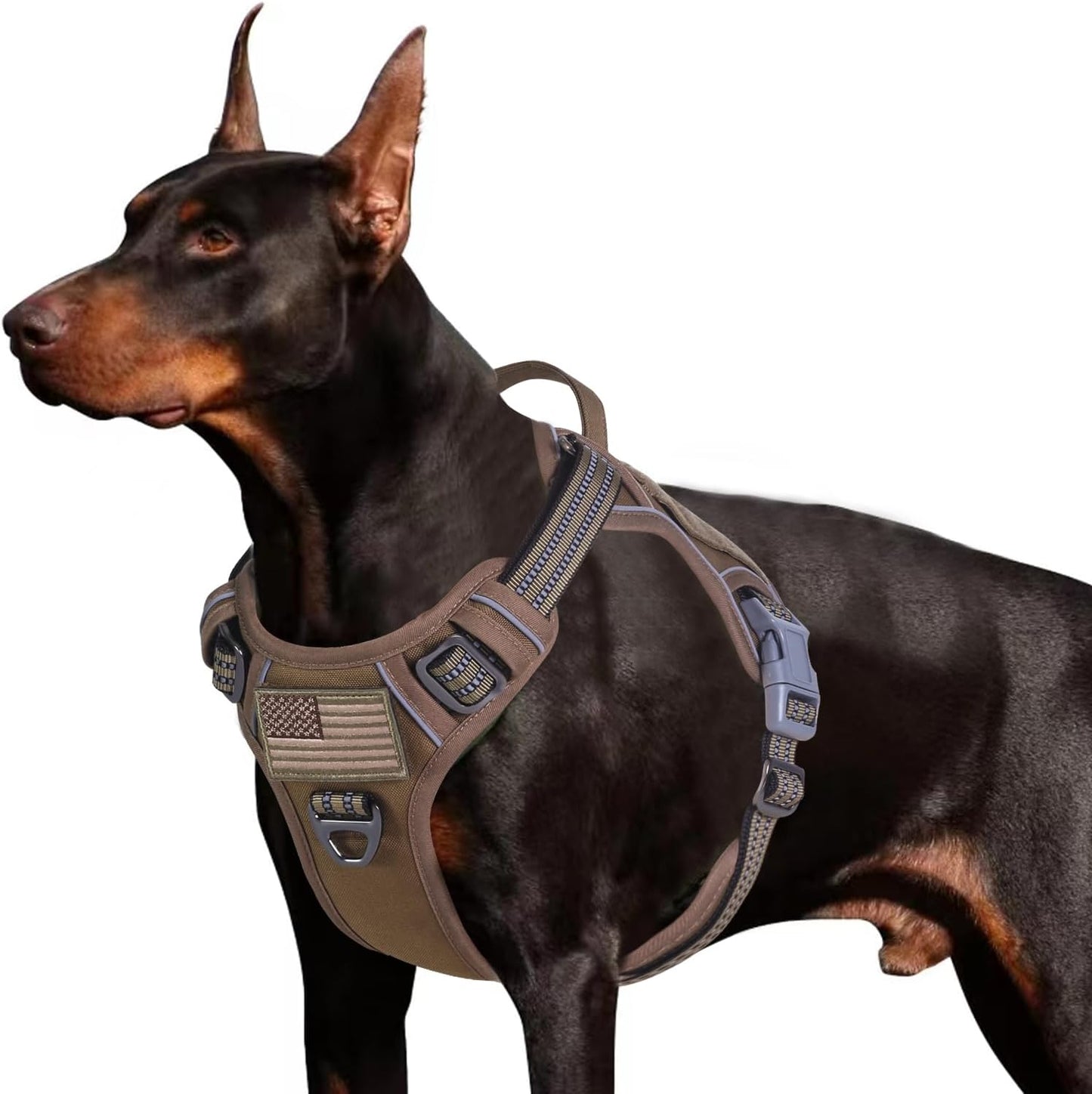 Tactical Dog Harness for Medium Dogs No Pull, Famous TIK Tok No Pull Dog Harness, Fit Smart Reflective Pet Walking Harness for Training, Adjustable Dog Vest Harness with Handle Pink Camo M