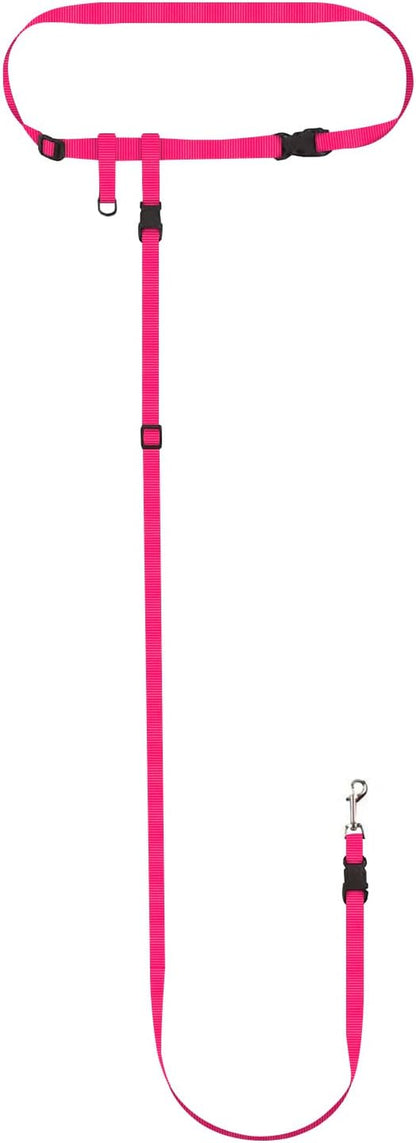 Hands Free Dog Leash, Adjustable Leash for Running, Jogging, Training and Service Dogs, Great for Small, Medium and Large Dogs, Made in USA (Royal Blue, Large Belt (27"- 50" Waist))