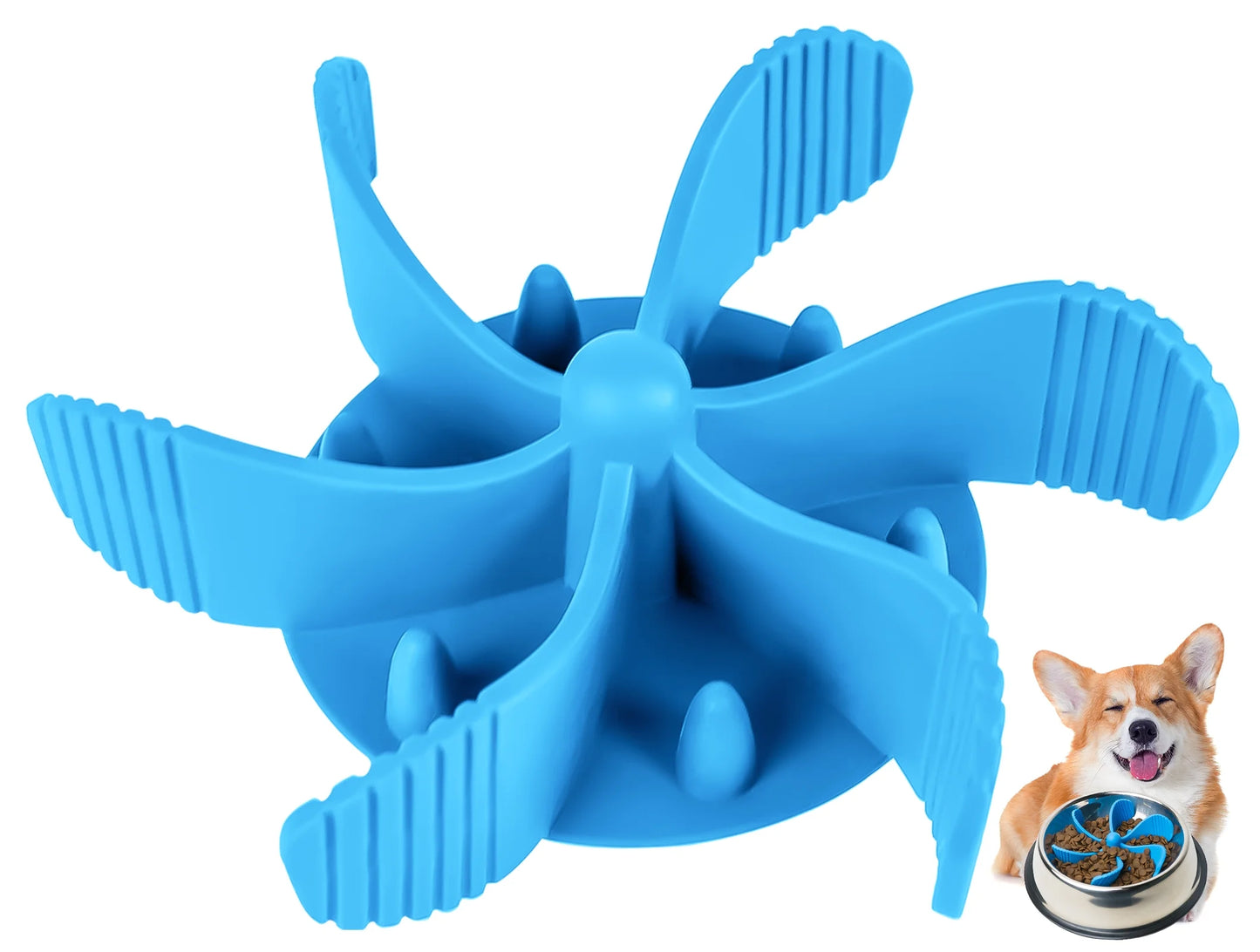 Slow Feeder Dog Bowls Insert, Cuttable Dog Slow Feeder with Suctions, Slow Eating Feeder Insert for Large Small Breed, Medium Size Dogs, Anti-Gulping Cat Slow Feeder Grey