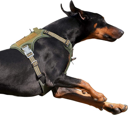 Tactical Dog Harness for Medium Dogs No Pull, Famous TIK Tok No Pull Dog Harness, Fit Smart Reflective Pet Walking Harness for Training, Adjustable Dog Vest Harness with Handle Pink Camo M