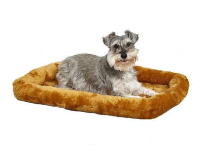/ Quiettime Gray Fleece, Plush Bolstered Bed/ Fits 30-Inch Crate/ Model-40230