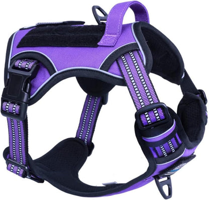 Tactical Dog Harness for Medium Dogs No Pull, Famous TIK Tok No Pull Dog Harness, Fit Smart Reflective Pet Walking Harness for Training, Adjustable Dog Vest Harness with Handle Pink Camo M