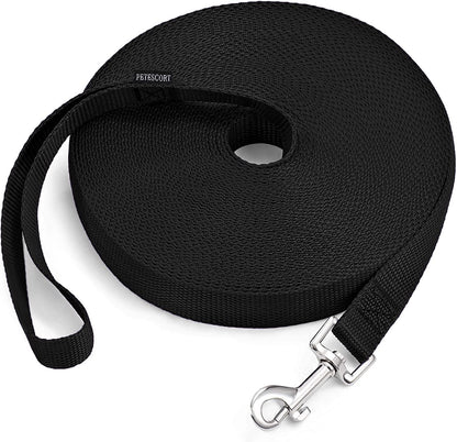 Dog/Puppy/Cat 20 Ft Long Leash for Dog/Cat Training, Play, Camping (Black)