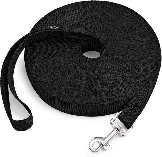 Dog/Puppy/Cat 20 Ft Long Leash for Dog/Cat Training, Play, Camping (Black)