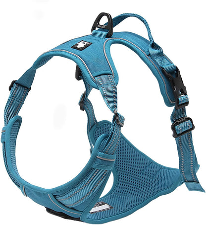 Adjustable No-Pull Dog Harness Reflective Pup Vest Harnesses Comfortable Control Brilliant Colors Truelove Tlh5651(Royal Blue,M)