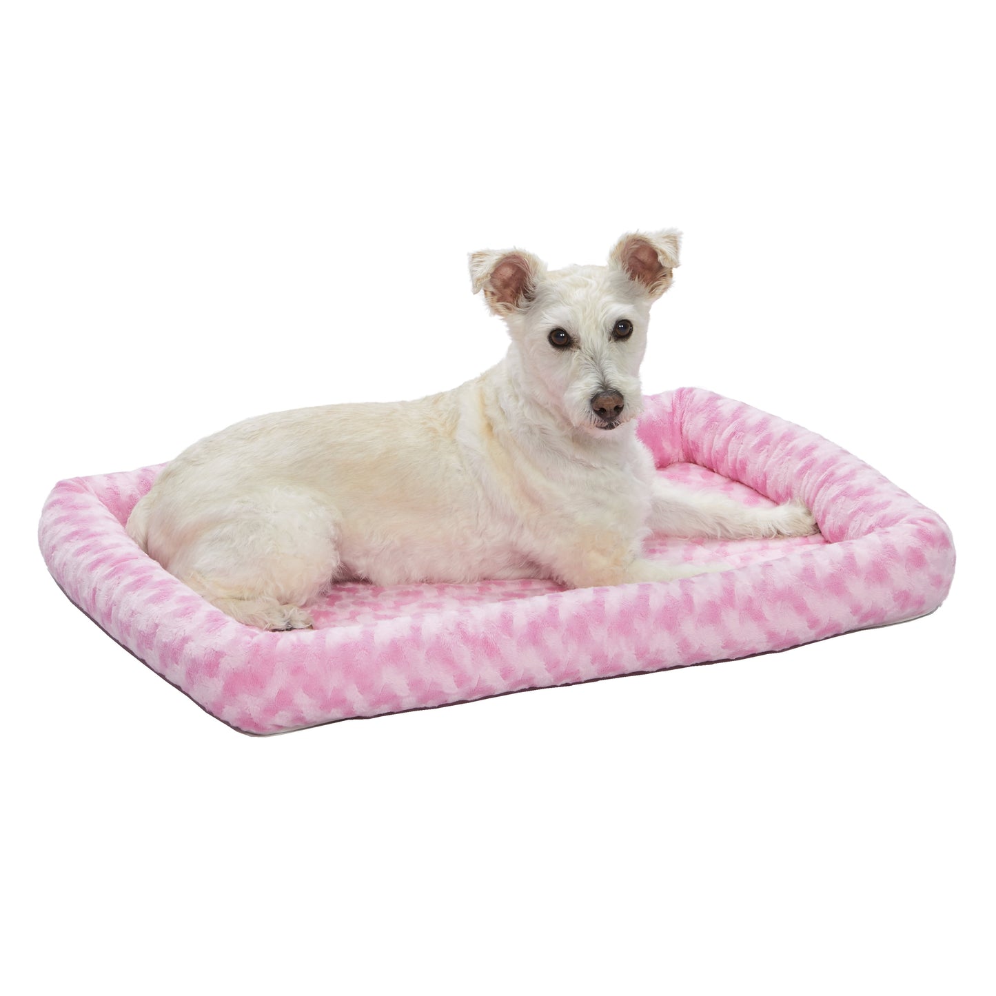 / Quiettime Gray Fleece, Plush Bolstered Bed/ Fits 30-Inch Crate/ Model-40230