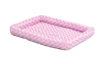 / Quiettime Gray Fleece, Plush Bolstered Bed/ Fits 30-Inch Crate/ Model-40230