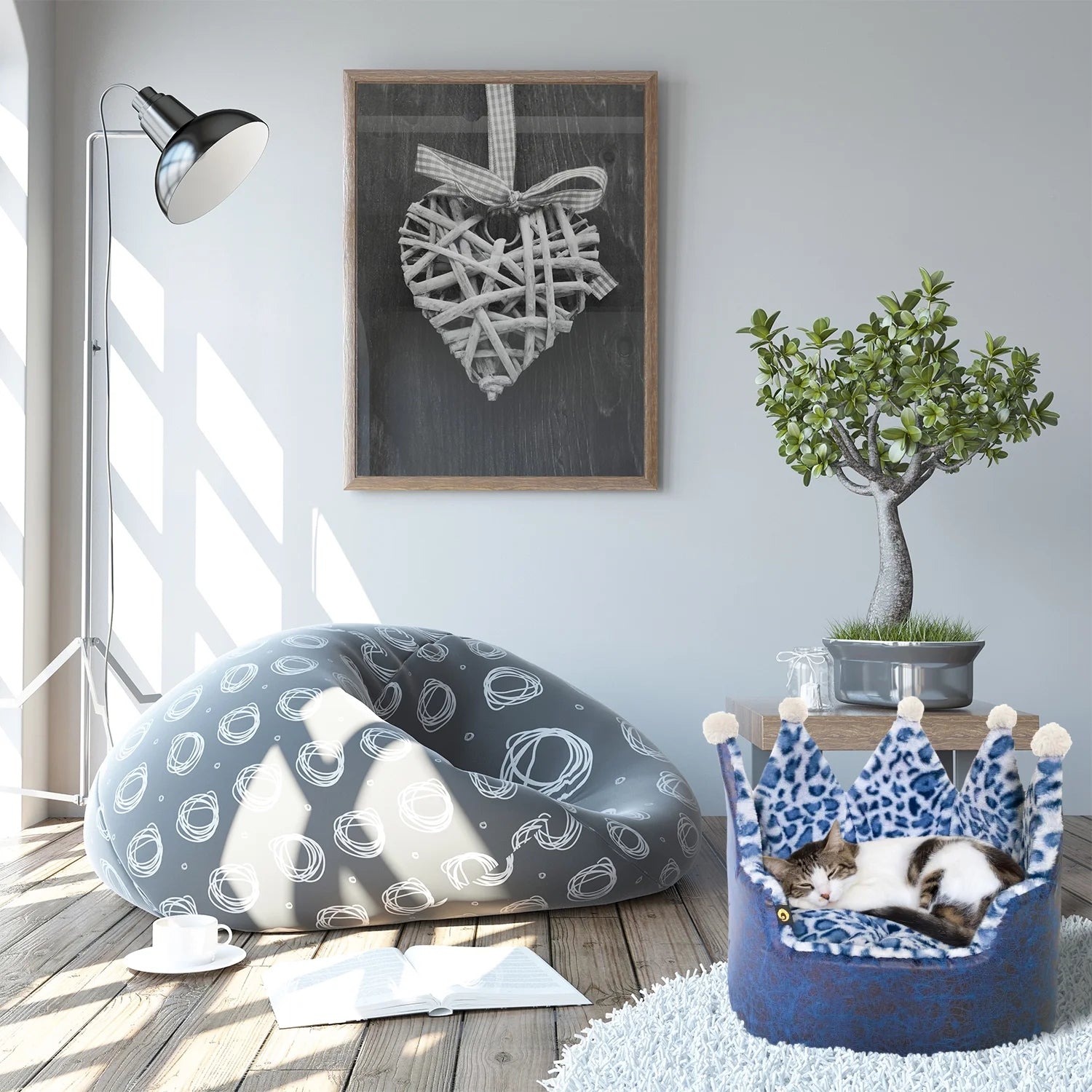 Luxury Leopard Print Crown-Shaped Bed for Small Dogs and Cats - Cozy, Stylish, and Plush Pet Bedding with Royal Design