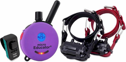 E-Collar Dog Training Collar, Rechargeable Remote + Finger Clicker, for Small to Medium Dogs, Humane Tapping Stimulation, 100 Levels, Tone, Light, 1/2 Mile 1 Dog, Zen