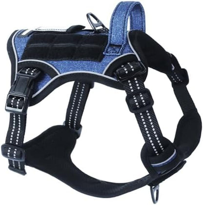 Tactical Dog Harness for Medium Dogs No Pull, Famous TIK Tok No Pull Dog Harness, Fit Smart Reflective Pet Walking Harness for Training, Adjustable Dog Vest Harness with Handle Pink Camo M