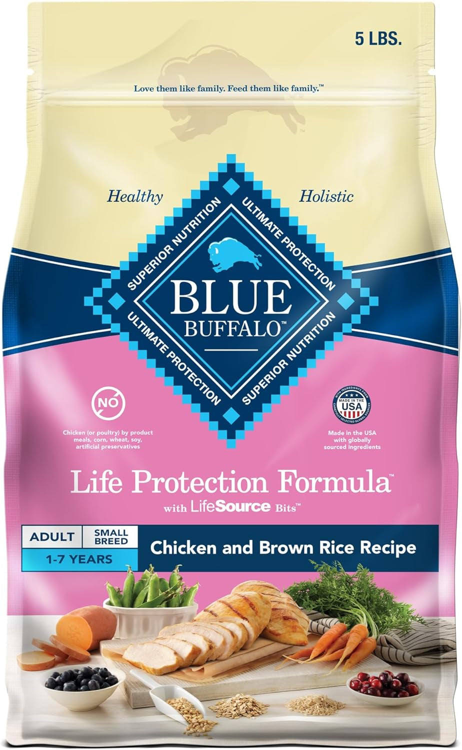 Life Protection Formula Natural Adult Small Breed Dry Dog Food, Chicken and Brown Rice 6-Lb