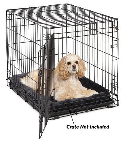 / Quiettime Gray Fleece, Plush Bolstered Bed/ Fits 30-Inch Crate/ Model-40230