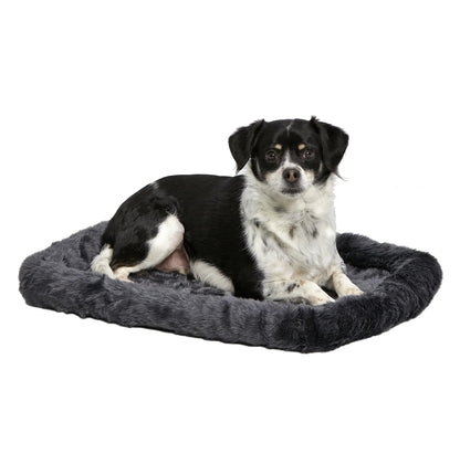 / Quiettime Gray Fleece, Plush Bolstered Bed/ Fits 30-Inch Crate/ Model-40230