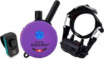 E-Collar Dog Training Collar, Rechargeable Remote + Finger Clicker, for Small to Medium Dogs, Humane Tapping Stimulation, 100 Levels, Tone, Light, 1/2 Mile 1 Dog, Zen