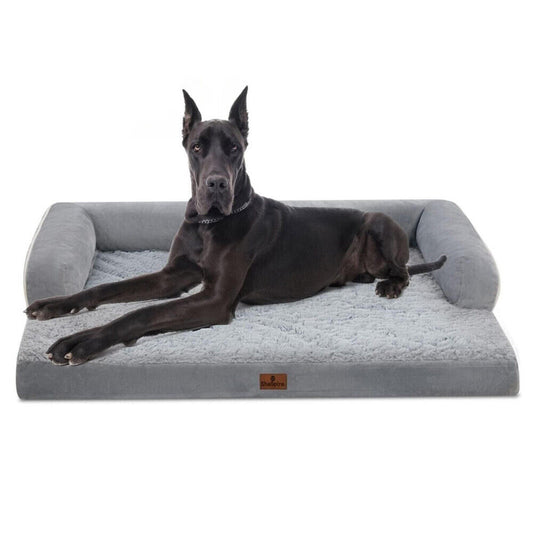 X-Large Orthopedic Foam Dog Bed Waterproof Pet Sofa 45X35X8 with Removable Cover