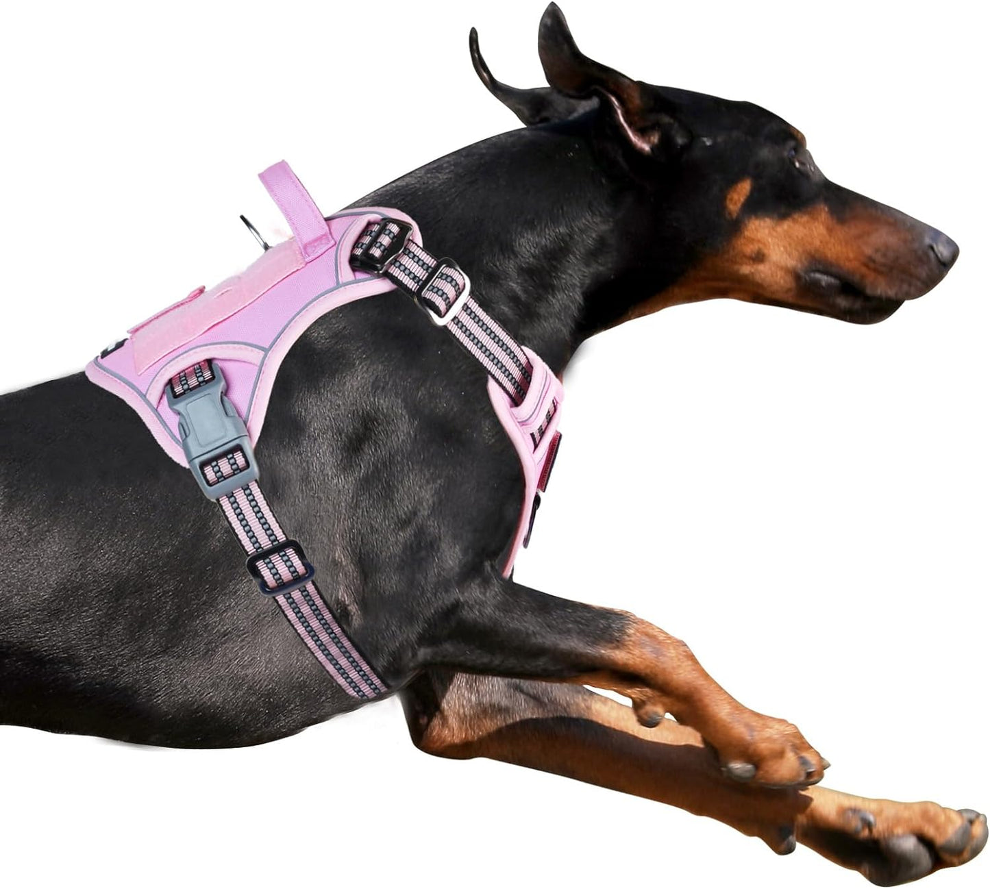 Tactical Dog Harness for Medium Dogs No Pull, Famous TIK Tok No Pull Dog Harness, Fit Smart Reflective Pet Walking Harness for Training, Adjustable Dog Vest Harness with Handle Pink Camo M
