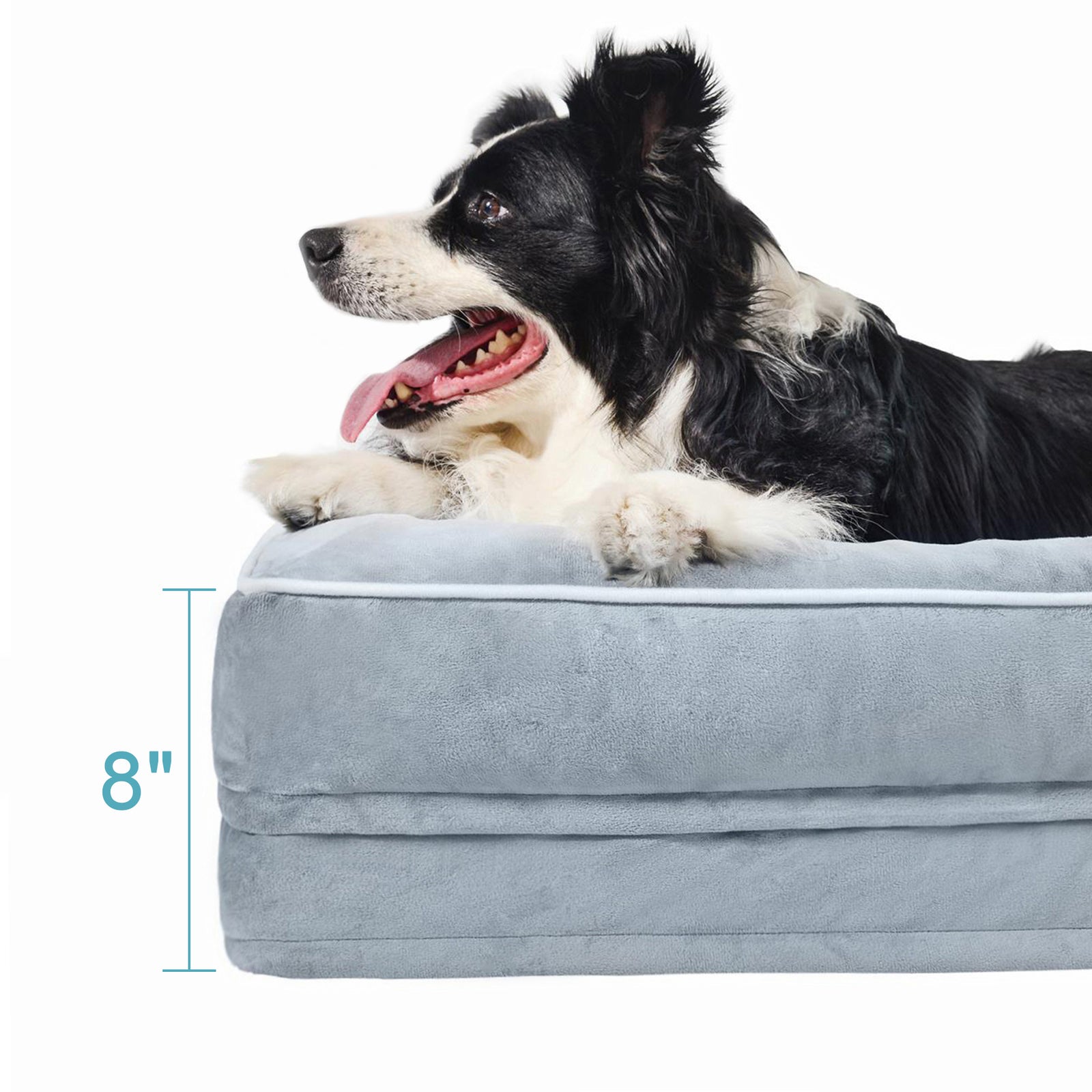 X-Large Orthopedic Foam Dog Bed Waterproof Pet Sofa 45X35X8 with Removable Cover